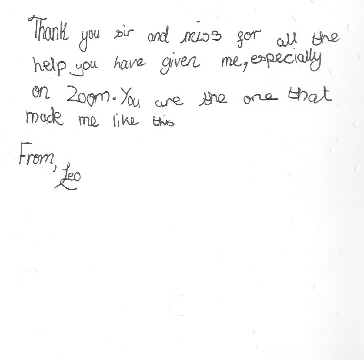 student testimonial 1